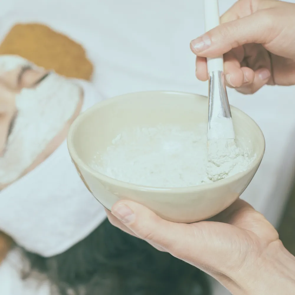 Preparazione di una maschera viso